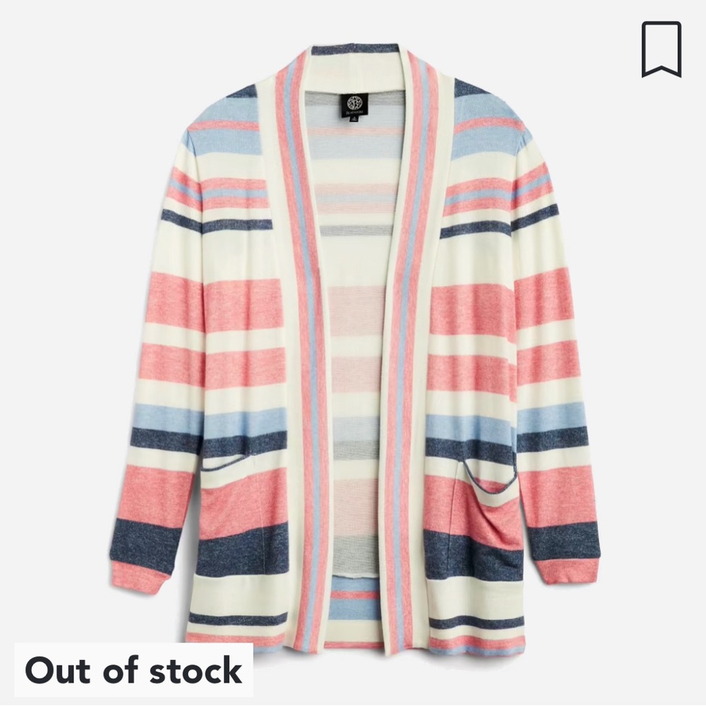 Striped NWT open cardigan